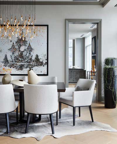Modern Family Home Dining Room. REFINED MODERNITY by Donna Mondi Interior Design.