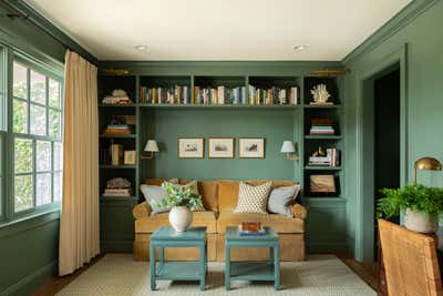  Traditional Preppy Family Home Office and Study. Palisades by Nicole Layne Interior Atelier.