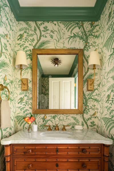  Traditional Preppy Bathroom. Palisades by Nicole Layne Interior Atelier.