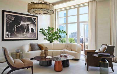 Art Deco Mid-Century Modern Living Room. Chicago Penthouse by Craig & Company.