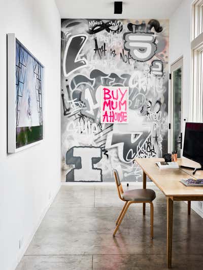  Coastal Minimalist Family Home Office and Study. The Surf Shack by Chad Dorsey Design.