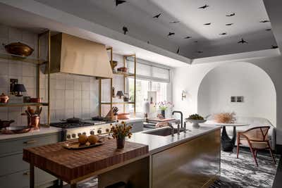  Mediterranean Cottage Family Home Kitchen. The Bouchene Kitchen and Prep-Kitchen by Chad Dorsey Design.