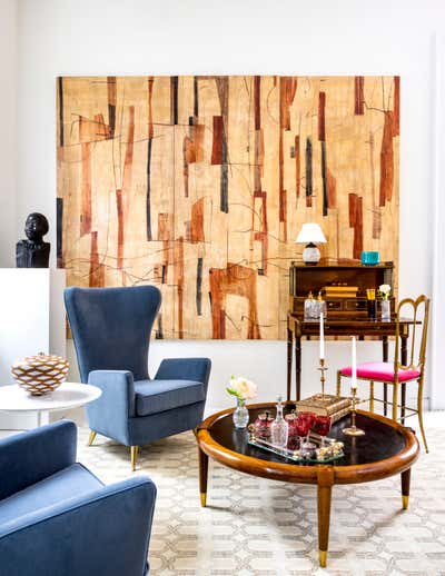 Eclectic Transitional Living Room. Gallery Loft Space by Keita Turner Design.
