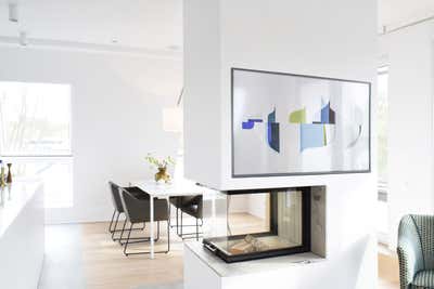  Minimalist Family Home Dining Room. INTERIOR DESIGN: Penthouse by AGNES MORGUET Interior Art & Design.