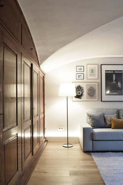  Craftsman Family Home Living Room. INTERIOR DESIGN: Basement with History by AGNES MORGUET Interior Art & Design.
