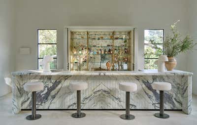  Modern Family Home Bar and Game Room. Brentwood by Jeremiah Brent Design.