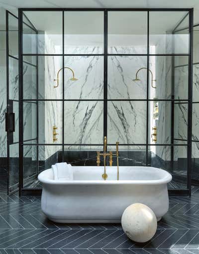  Modern Family Home Bathroom. Brentwood by Jeremiah Brent Design.