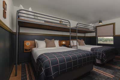  Modern Rustic Hotel Bedroom. OZARKER LODGE by Parini Design.