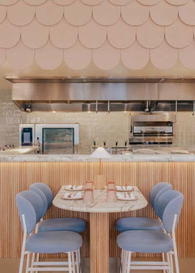  Modern Coastal Restaurant Dining Room. MAD NICE by Parini.