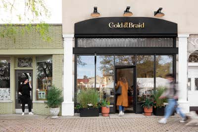  Modern Eclectic Retail Exterior. GOLD & BRAID by Parini.