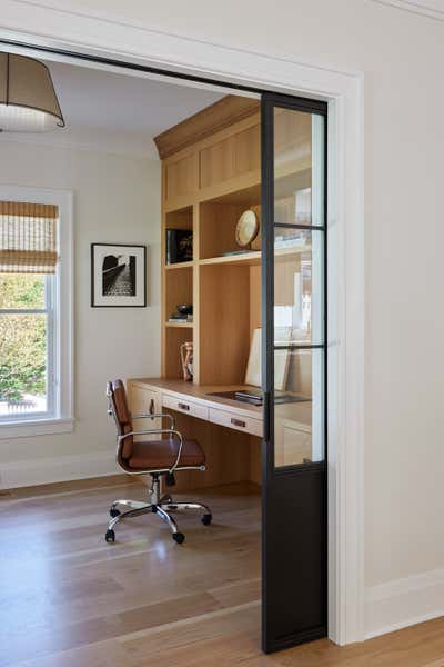  Minimalist Eclectic Family Home Office and Study. Art Collector's Residence by Elyse Petrella Interiors.