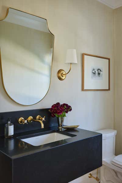  Minimalist Eclectic Bathroom. Art Collector's Residence by Elyse Petrella Interiors.