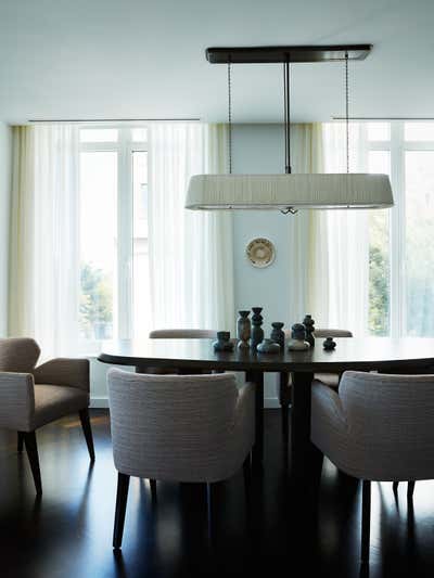  Contemporary Eclectic Apartment Dining Room. West 12th Street  by J2 Interiors.