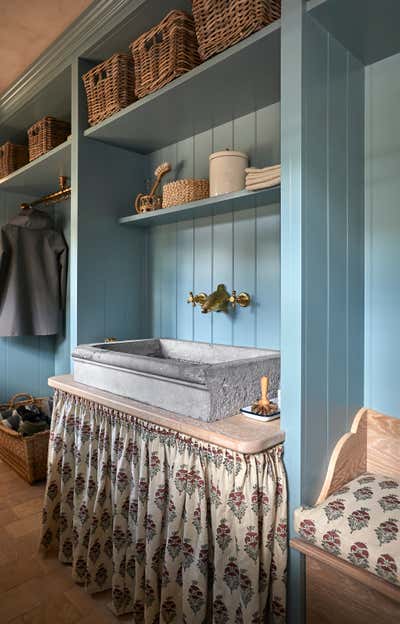  English Country Traditional Country House Storage Room and Closet. Countryside Retreat by Studio Duggan.