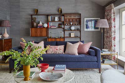  Eclectic Mid-Century Modern Living Room. Belgravia Apartment by Violet & George.