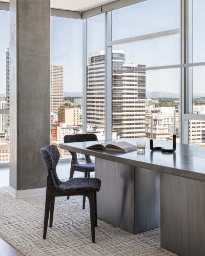  Organic Apartment Dining Room. Downtown Penthouse by THESIS Studio Architecture.