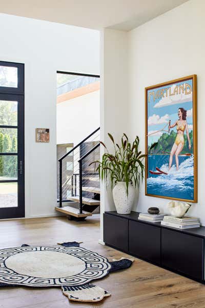  Contemporary Vacation Home Entry and Hall. Retreat by Darlene Molnar LLC.