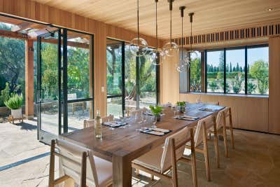  Mid-Century Modern Mixed Use Dining Room. Cakebread Cellars by BCV Architecture + Interiors.