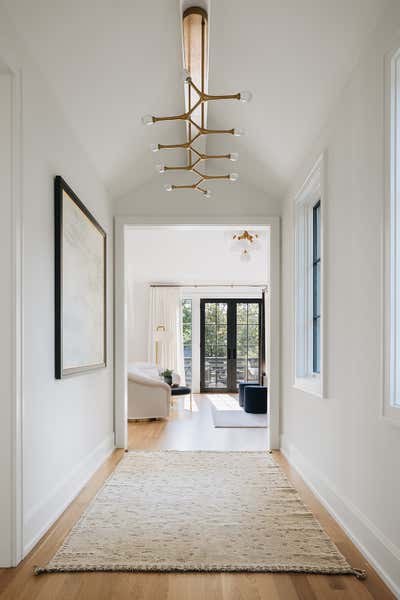 Transitional Family Home Entry and Hall. ASC Healthy Home by Amy Storm and Company, LLC.