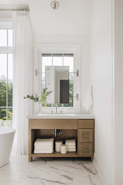  Transitional Family Home Bathroom. ASC Healthy Home by Amy Storm and Company, LLC.