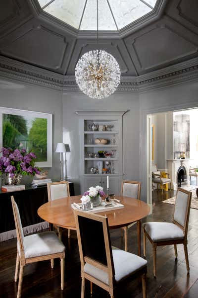  Eclectic Dining Room. Beacon Hill Brownstone  by Nina Farmer Interiors.