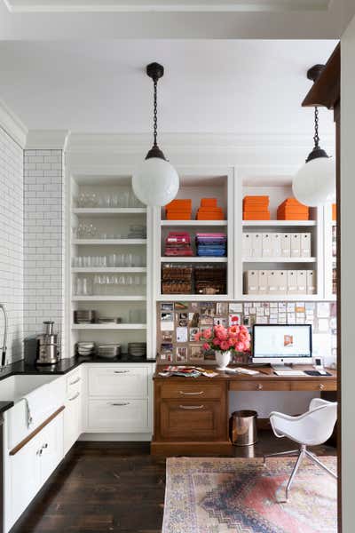  Eclectic Transitional Office and Study. Beacon Hill Brownstone  by Nina Farmer Interiors.