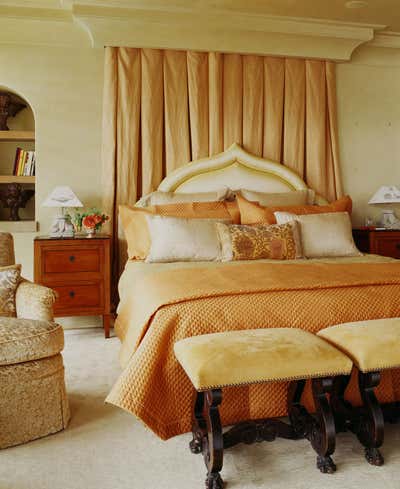  Mediterranean Transitional Family Home Bedroom. Hill House by BCV Architecture + Interiors.
