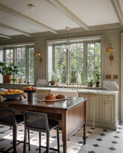  Transitional Family Home Kitchen. French Quarter Brooklyn by JESSICA HELGERSON INTERIOR DESIGN.
