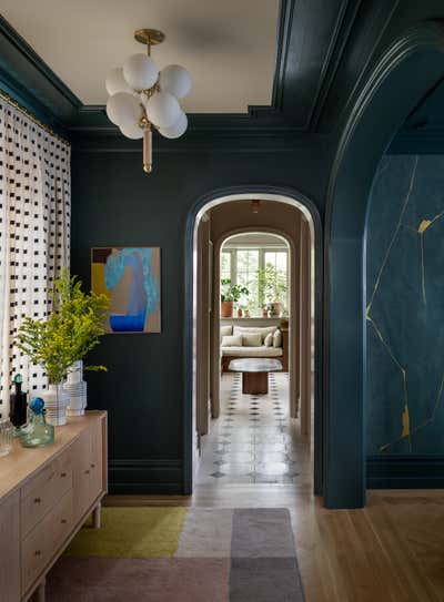  French Eclectic Family Home Entry and Hall. French Quarter Brooklyn by Jessica Helgerson Interior Design.