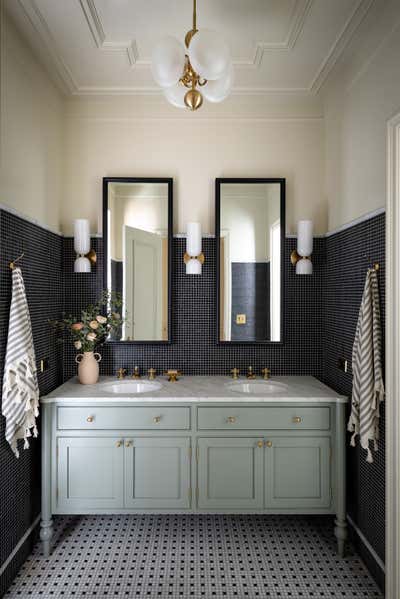  French Family Home Bathroom. French Quarter Brooklyn by JESSICA HELGERSON INTERIOR DESIGN.