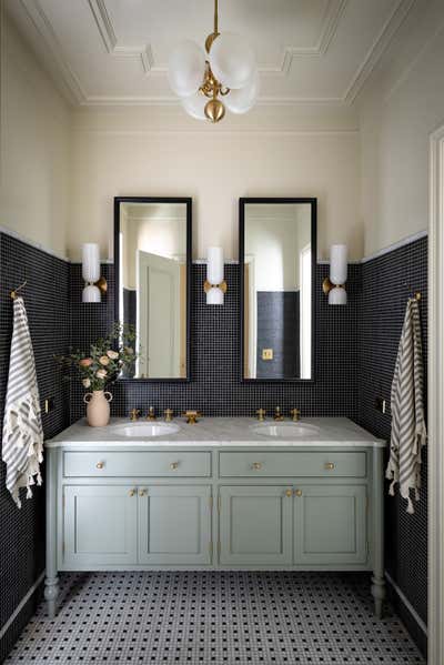  French Family Home Bathroom. French Quarter Brooklyn by Jessica Helgerson Interior Design.