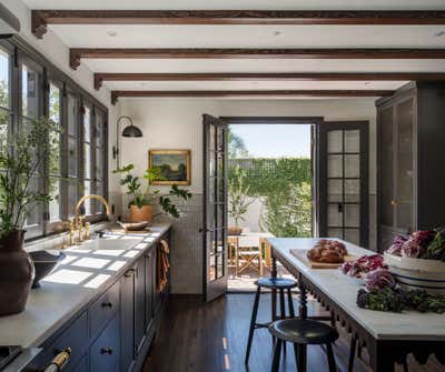  Mediterranean Family Home Kitchen. L.A. French Eclectic by JESSICA HELGERSON INTERIOR DESIGN.