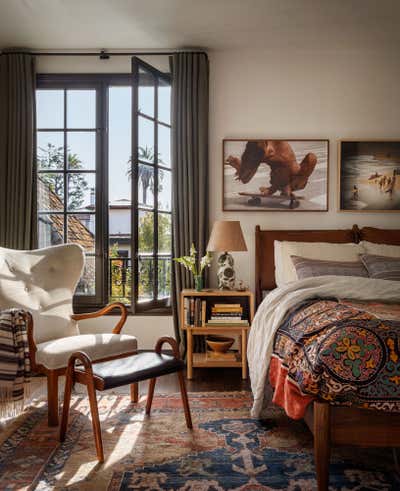  Mediterranean Family Home Bedroom. L.A. French Eclectic by JESSICA HELGERSON INTERIOR DESIGN.