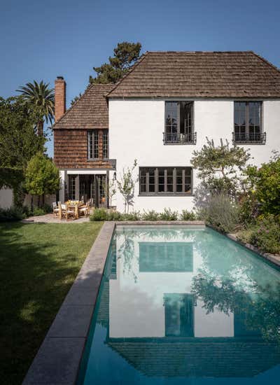 Eclectic Family Home Exterior. L.A. French Eclectic by JESSICA HELGERSON INTERIOR DESIGN.