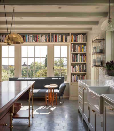  Transitional Family Home Kitchen. Albemarle Terrace House by JESSICA HELGERSON INTERIOR DESIGN.
