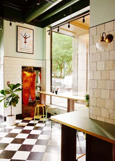  Contemporary Eclectic Restaurant Dining Room. Le Botaniste Bryant Park by Boldt Studio.