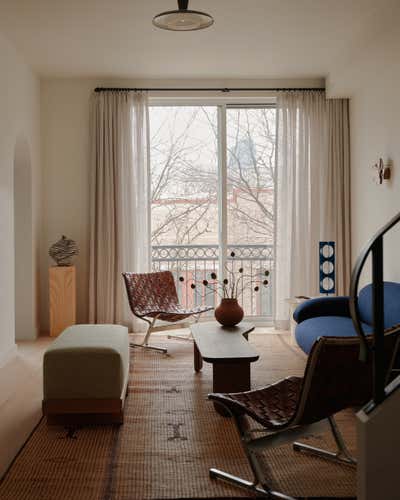  French Minimalist Apartment Living Room. Park Slope Duplex by Margaux Lafond.