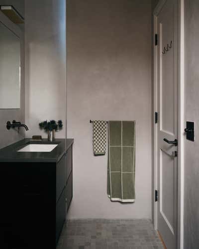  French Minimalist Bathroom. Park Slope Duplex by Margaux Lafond.