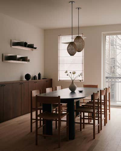  Contemporary Minimalist Apartment Dining Room. Park Slope Duplex by Margaux Lafond.