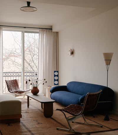  French Minimalist Apartment Living Room. Park Slope Duplex by Margaux Lafond.