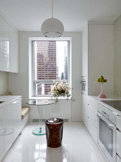  Mid-Century Modern Minimalist Apartment Kitchen. Museum Tower Apartment by Hines Collective.