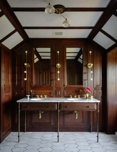  Regency Craftsman Family Home Bathroom. Pacific Northwest Tudor by JESSICA HELGERSON INTERIOR DESIGN.