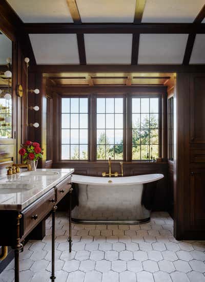  Arts and Crafts Regency Family Home Bathroom. Pacific Northwest Tudor by JESSICA HELGERSON INTERIOR DESIGN.