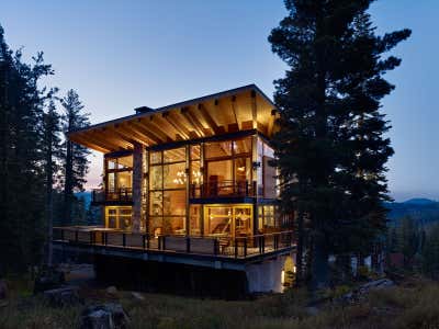  Organic Transitional Vacation Home Exterior. The Crow's Nest Residence by BCV Architecture + Interiors.