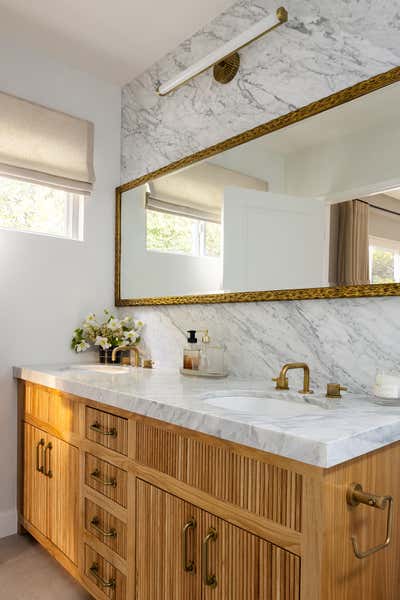  Maximalist Eclectic Family Home Bathroom. San Gabriel Bungalow by LVR - Studios.