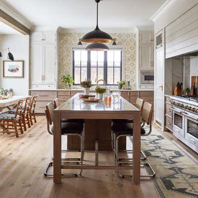  Eclectic French Family Home Kitchen. Valley Lo by Imparfait Design Studio.