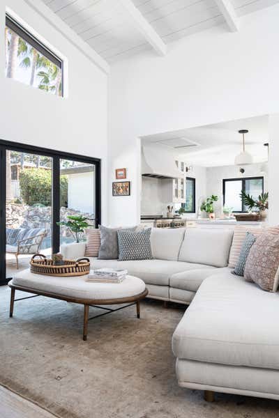  Coastal Beach House Living Room. Eugenie Avenue  by Imparfait Design Studio.