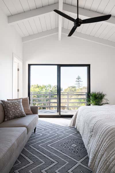  Modern Beach House Bedroom. Eugenie Avenue  by Imparfait Design Studio.