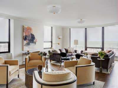  Art Deco Apartment Living Room. Lakeshore Drive by Imparfait Design Studio.