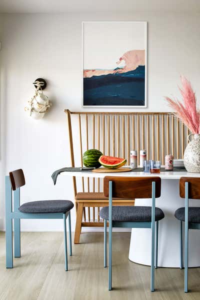  Modern Contemporary Dining Room. Boardwalk by Darlene Molnar LLC.